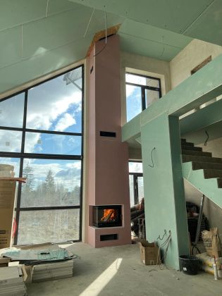 Монтаж камина