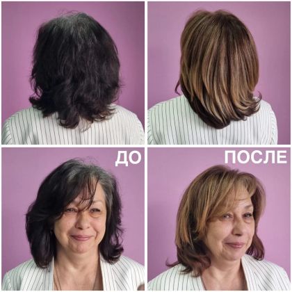 Команда парикмахеров создаёт стильные укладки и стрижки.