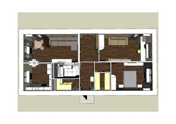 Технический дизайн 3-х комнатной квартиры ул. 50 лет Октября 20А площадью 95 кв.м