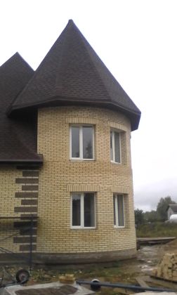 Кладка дома с облицовочным кирпичом