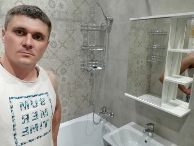 Установка ванны, смесителя, раковины, зерка, полочки