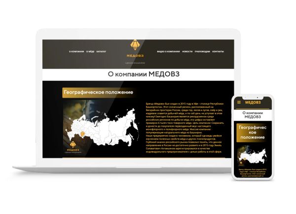 Дизайн сайта для международной компании по продаже мёда