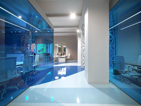 Офис Газпром. Рабочая зона.

Офис расположен в кирпичном здании 19 века промышленного назначения. Максимальная высота потолка 8,7 м. Колоритный индустриальный облик здания подсказал лофтовую стилистику дизайна интерьера. Благодаря высоким потолкам и большим окнам в офисное пространство хорошо проникает солнечный свет. Спроектированы: входная зона, 22 рабочих места, конференц-зал, переговорная, кабинет директора, двухуровневое кафе на 25 посадочных мест, служебная кухня, санузлы. Дизайн интерьера создан в ра