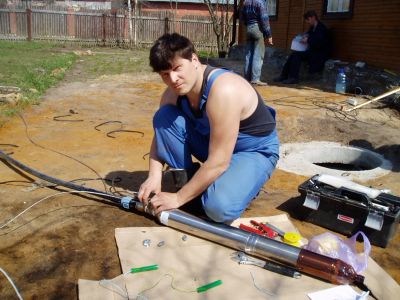 Монтаж насоса под Каширой в 2005г