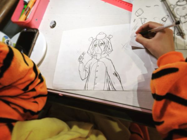 Рисуем персонажа в стиле аниме, Анфиса, 10 лет.