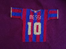 Вышивка для истинных поклонников клуба Барселоны и Лионеля Месси :)