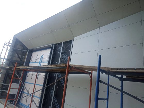 Монтаж керамогранит на скрытый крепеж Краб