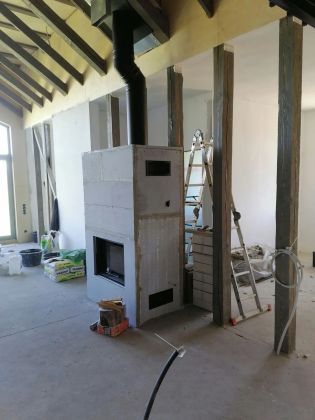 Монтаж камина