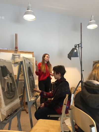 Урок рисунка со студентами 1 курса художественного училища