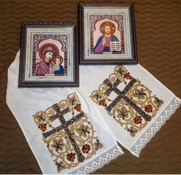 Вышивка икон и венчального рушника