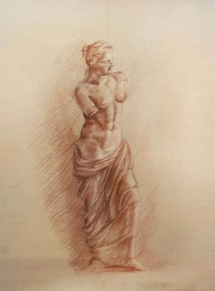 Фигура Венеры. Бумага, сепия. А2. 2014