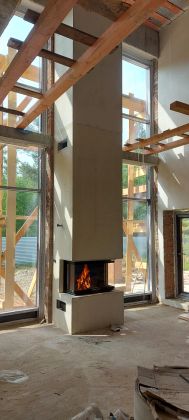 Монтаж каминной топки хокстер. Монтаж конвекционного короба и усиленного короба под мрамор