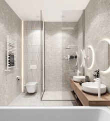 Дизайн проект загородног дома - ванная комната