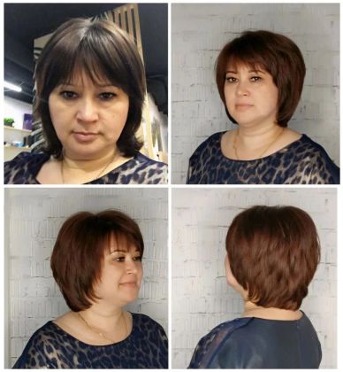 Группа парикмахеров создаёт стильные стрижки в современном салоне.