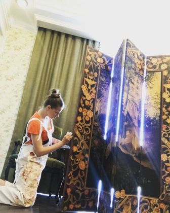 Реставрация торцов ширмы