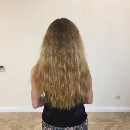 Наращивание волос 40 см, славянские волосы премиум-класса 120 гр