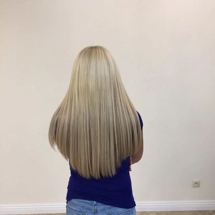 Наращивание волос 45 см, славянские волосы премиум-класса 130 гр