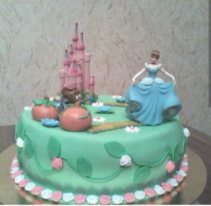 Ещё один торт для маленькой принцессы. Внутри классический медовик на 12 коржей