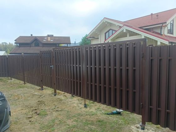 Варота и калитки, штакет в шахматном порядке