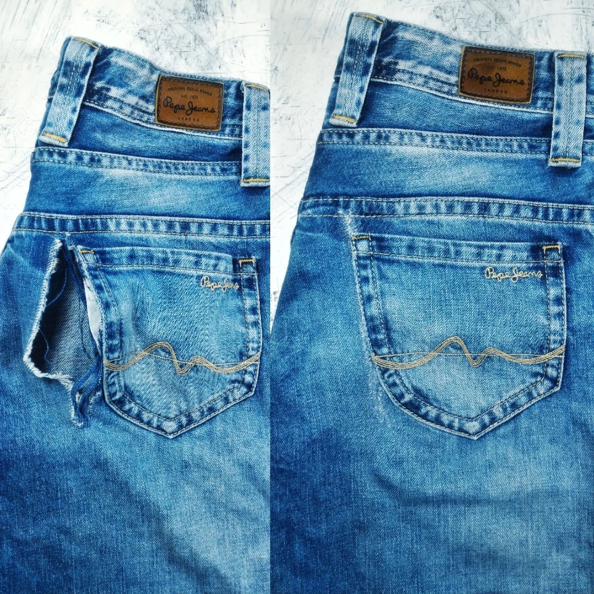 Починить джинсы
