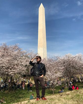 Апрель 2019 г. - фестиваль цветения японской вишни в Вашингтоне, на съемках блога