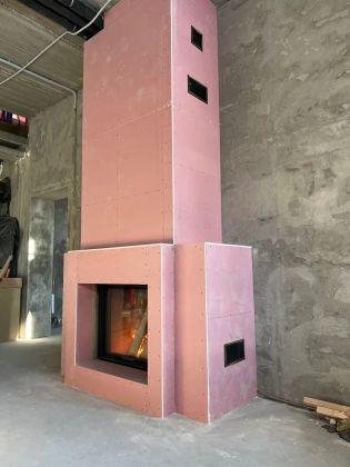 Монтаж камина