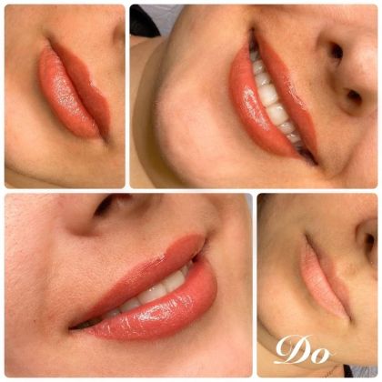 Перманентный макияж губ в технике напыление 