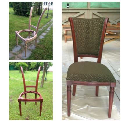 Реставрация и перетяжка стула