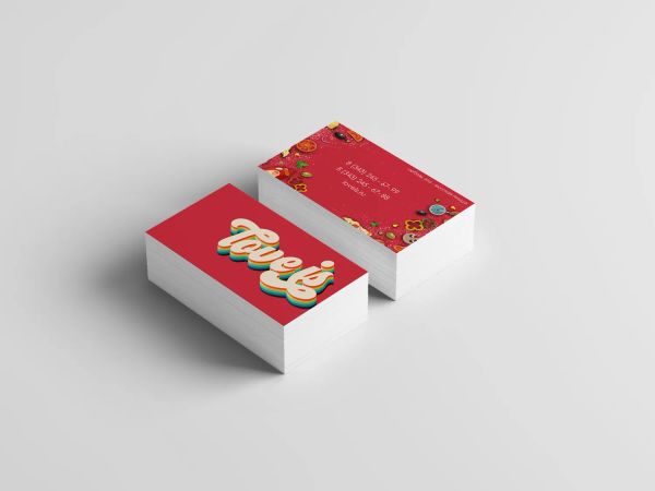 Дизайн визитки для пиццерии 