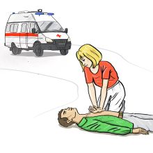 Серия иллюстраций для методички по оказанию первой медицинской помощи 