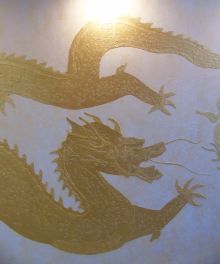 Фреска «Дракон богатства» в технике SPECIALE (Fresco Gold Dragon of Wealth)