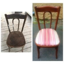 Реставрация стула. Окрашивание и изготовление мягкой сидушки