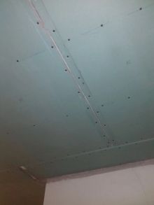 Монтаж  потолка  из ГКЛ  на  металическом  каркасе. 