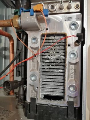 Теплообменник Кондесационного котла после года работы 