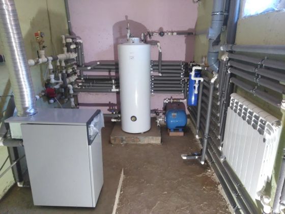 Комплексный монтаж отопления водопровода канализации в доме 300м.кв