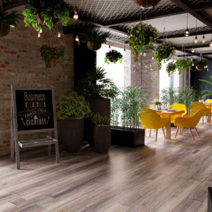 Дизайн-проект интерьера зала ресторана на 100 мест в г. Санкт-Петербург