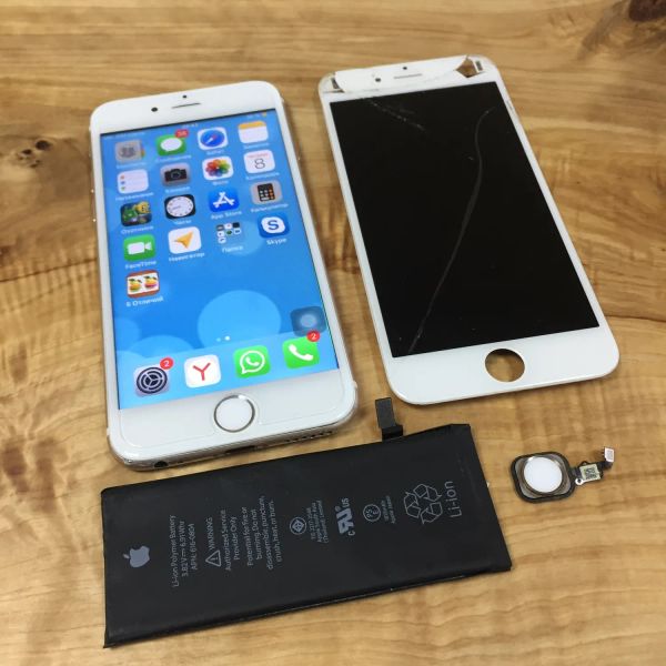 Замена дисплея, кнопки Home, и АКБ iPhone 6
