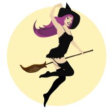 Иллюстрация ведьмочка