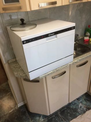 Подключение посудомоечной машины с доработками коммуникаций. Место установки утверждено с клиентом
