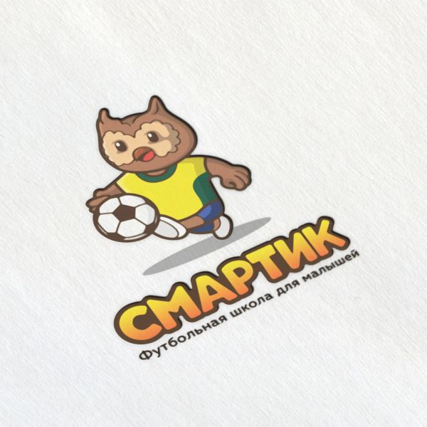 Логотип для футбольной школы для малышей "Смартик"