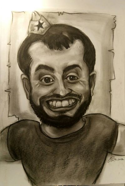 Ч/б шарж к 23 февраля