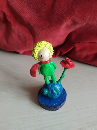 маленький принц(керамика, акрил. краски) 