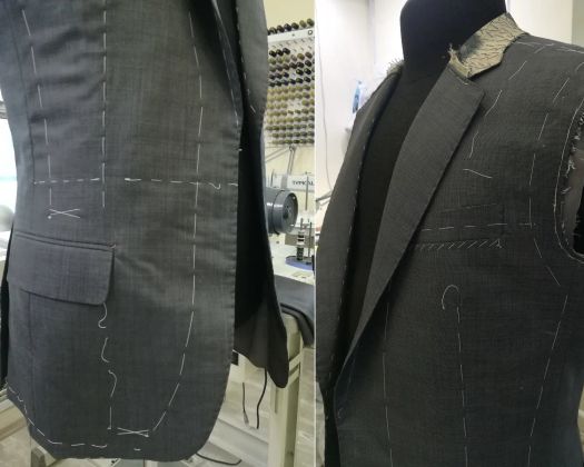 процесс пошива мужского пиджака (bespoke)
