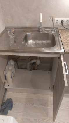 Завершение работ по установке питьевого фильтра для воды