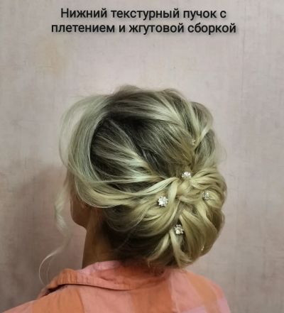 Нижний текстурный пучок с плетением и жгутовой накруткой