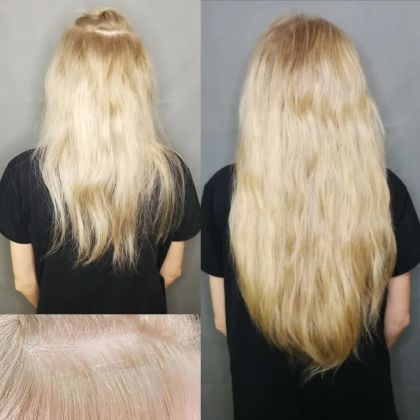Волос  волнистыц, 60лент, 110гр,60см, цвет блонд, 120 тон