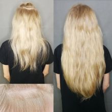 Волос  волнистыц, 60лент, 110гр,60см, цвет блонд, 120 тон