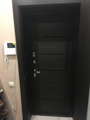 Установка двери с терморазрывом с порталом, серпухов 2019