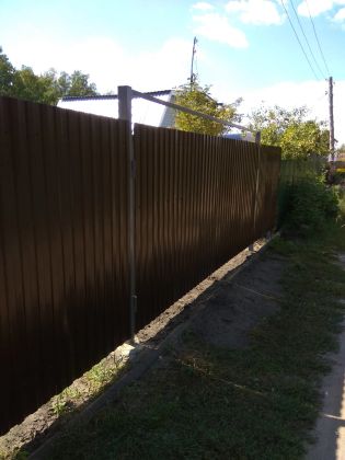 Забор с воротами п.Монтажный