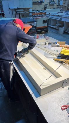 Производство раковин из акрилового камня